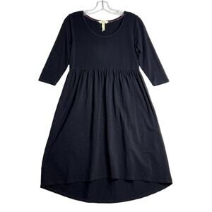 Matilda Jane The Discovery Dress 3/4 Sleeve Stretch Cotton Knit BlackWomens S